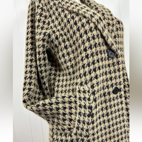 Max Studio Sweater Jacket Coat Knit Herringbone Houndstooth Longsleeve M - Picture 5 of 10